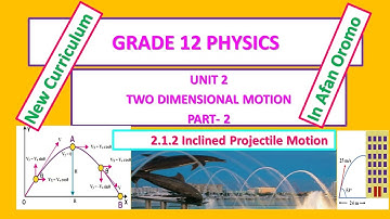 Grade 12 Physics Unit 2 Part 2 _ Inclined Projectile Motion _ new curriculum _  in Afan Oromo _ #1