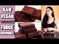 Raw Vegan Chocolate Fudge Brownies - Dessert Recipe