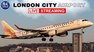 🔴LIVE London City Airport Plane Spotting | Steep Approach & Climbs | LCY 6/05/26