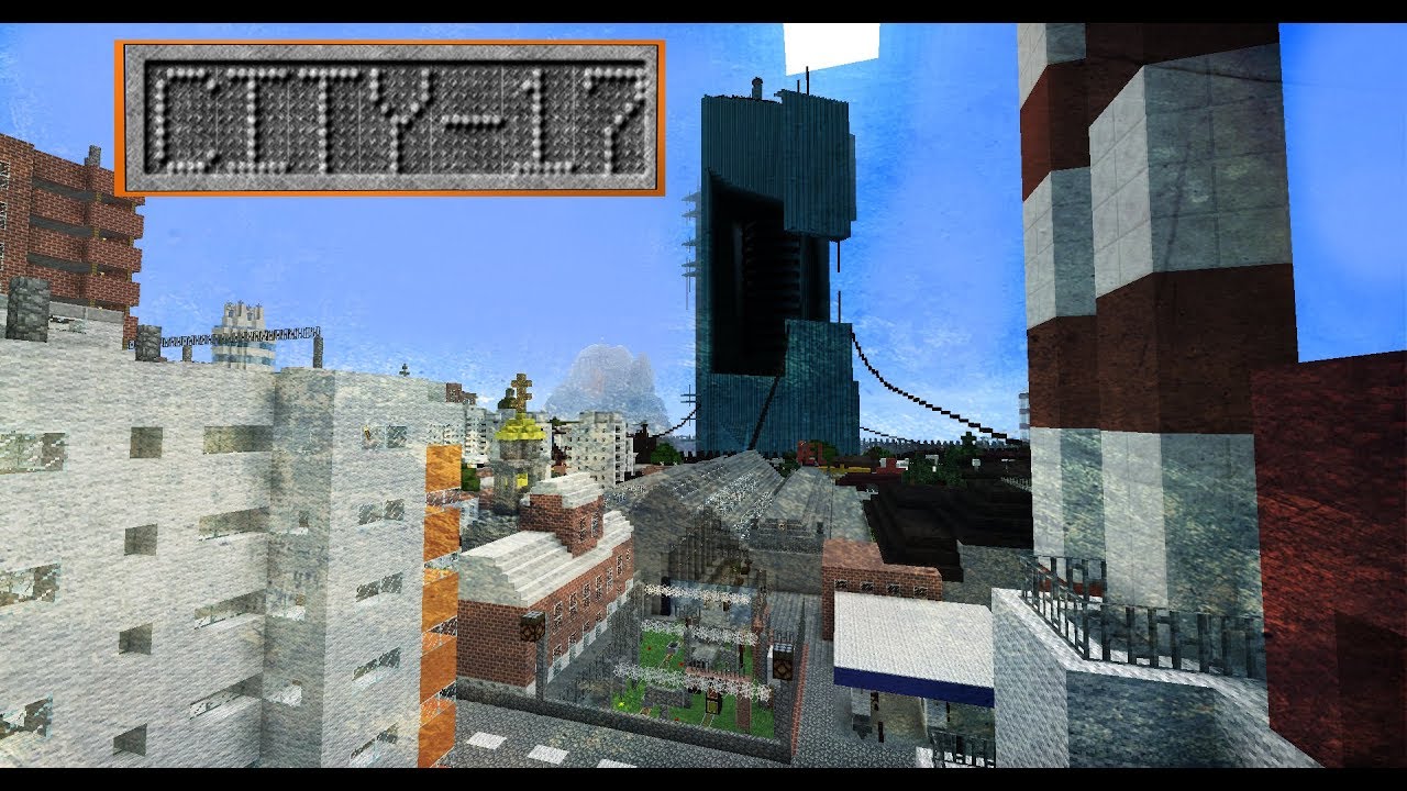 Roblox city 17. Minecraft Сити 17. Цитадель Сити 17 майнкрафт. City 17 Grand Project. City 17 Grand Project карта майнкрафт.