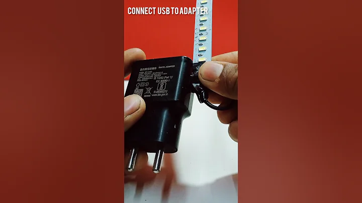 Emergency LED light  using adapter and led streep USB cable by electrical shorts
