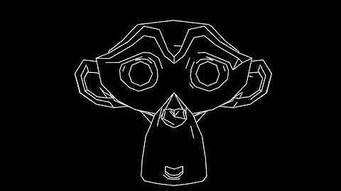 Blender Feestyle Suzanne - Smile Shape Key Animation