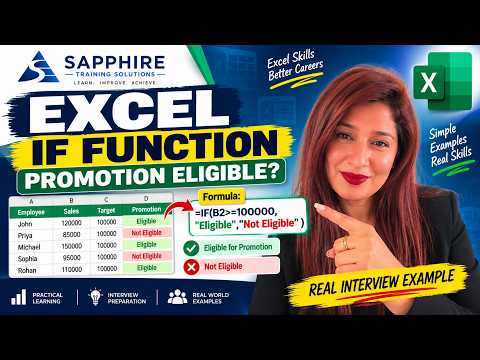 Excel IF Function Explained with Real-World Example | Excel Interview Questions