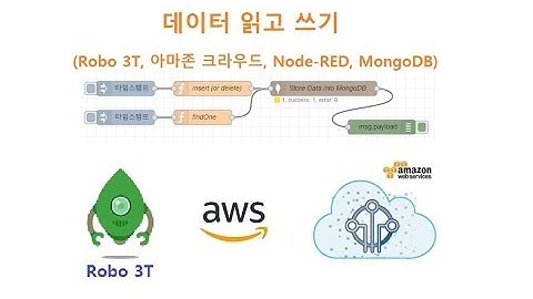 데이터 쓰고 읽기 (Robo 3T, 아마존 크라우드, Node-RED, MongoDB) [두원공과대학교 AI융합과 김동일교수] 6.1.5