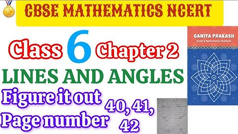 Class 6 Maths|Ganita Prakash|Chapter 2|Lines and Angles|Figure it outpage no 40,41,42|#maths #ncert 