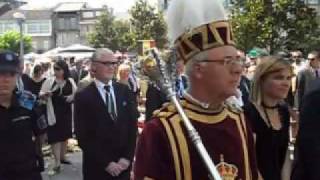 La procesión del Corpus en Puenteareas, Spain