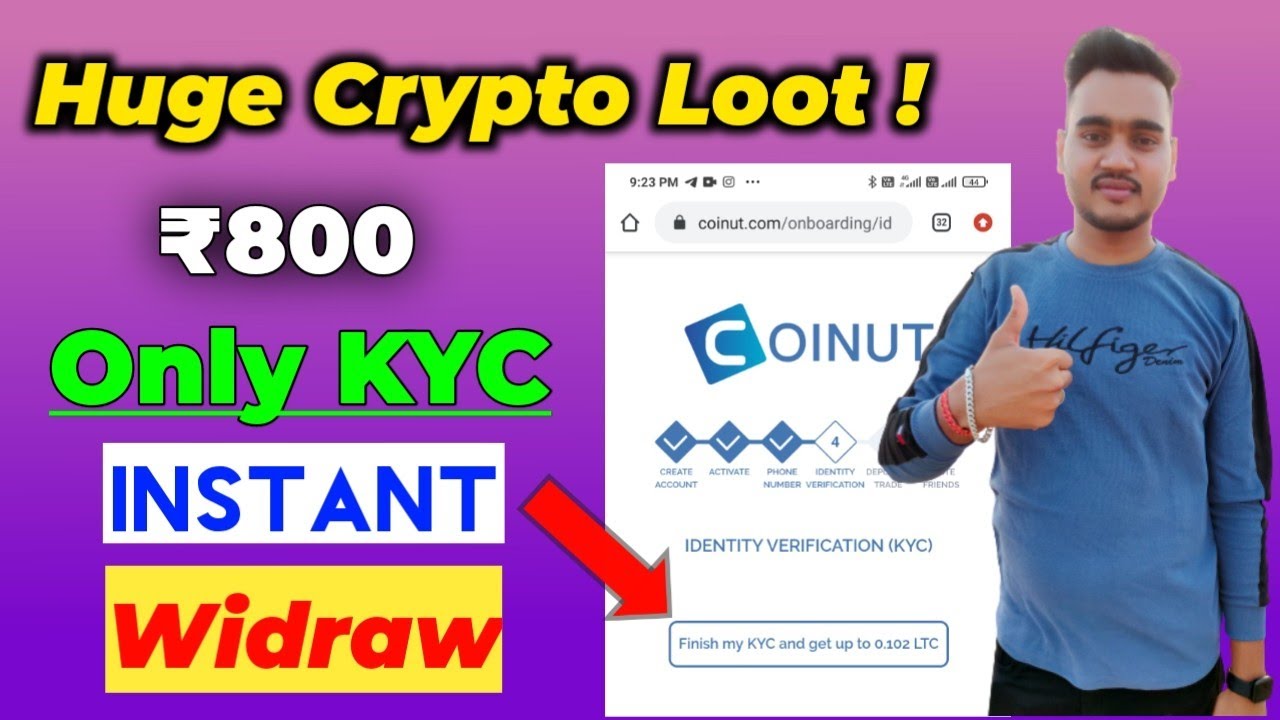 Free Crypto sign up bonus 800 no deposit ! Coinut app Huge Loot , INSTANT WIDRAW !Tech Earner Chintu