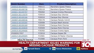 Amarillo Environmental Health Department issues warning for missing Cacique products