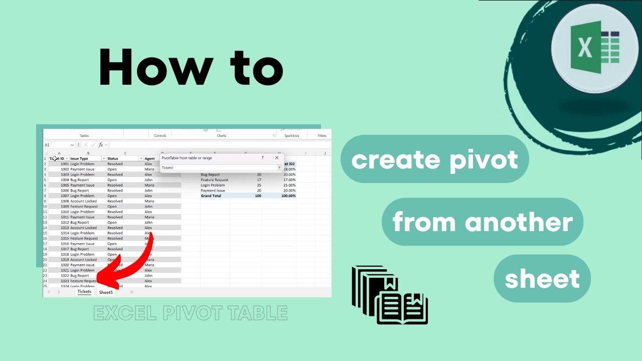 Excel Pivot Table: How to Create a Pivot Table From Another Sheet - YouTube