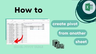 Excel Pivot Table: How to Create a Pivot Table From Another Sheet