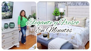 IDEAS ECONOMICAS PARA DECORAR TU HABITACIÓN 🌿 ESPACIO FRESCO Y ELEGANTE