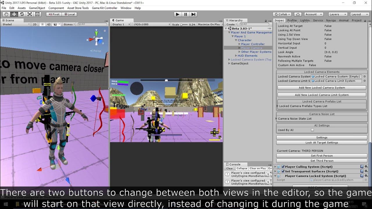 Game Kit Controller (GKC) Tutorial Start Game in 1st3rdLocked Camera