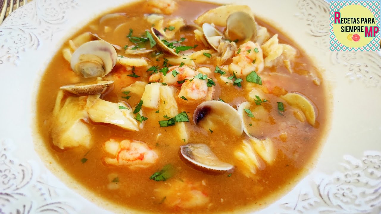 SOPA de Pescado y Marisco ¡DELICIOOOSA! | Receta PASO a PASO