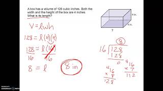 Finding the Length, Width, or Height of a Rectangular Prism