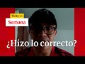 ¿Patrullero Ángel Zúñiga en Cali, quien se resistió a desalojo, hizo lo correcto? | Vicky en Semana