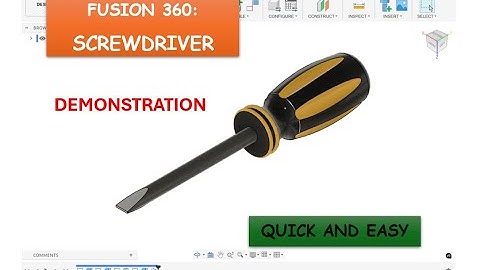 Fusion 360: How to make a Screwdriver with CAD