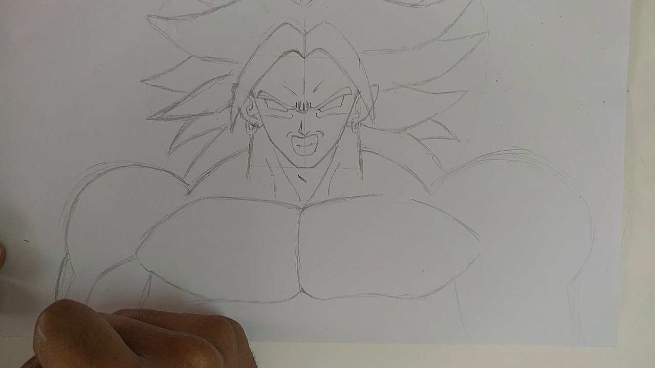 How to draw Broly "The Legendary Super Saiyan" - YouTube