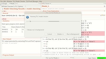 Creating and model-checking the PlusCal spec