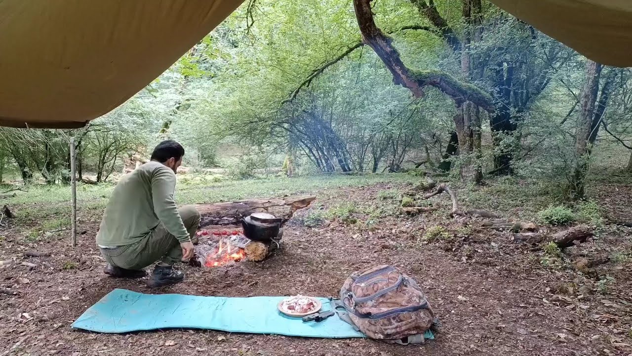 Bushcraft Camp With Fireplace Twenty Minutes Of Enjoyable Living With