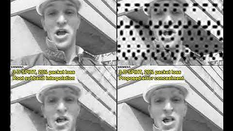 Error concealment for 3-D DWT based video codec using iterative thresholding