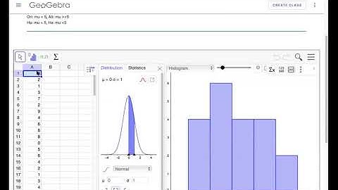 tTest of a mean with data