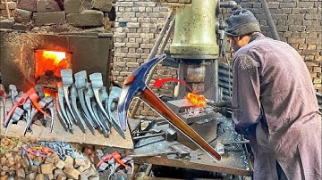 How To make Pickaxe By Using Blacksmith Forging  Process in Factory 