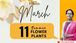 11 Summer Flowering Plants  ( ग्रीष्म ऋतु के फूल देने वाले पौधे)