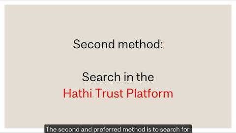 Tutorial | How to use HathiTrust Emergency Temporary Access Service