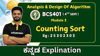 Counting sort problems  | Analysis and Design of Algorithms - BCS401 | VTU &amp; All universities