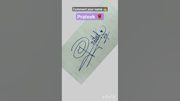 Signature your name Prateek ❤️ ✨😱 | #signature #youtubeshorts #video #3d #viral #shots #art