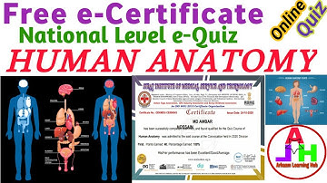 Human Anatomy Quiz | Online Quiz on Human Anatomy | Online Quiz Certificate