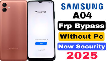 Samsung A04 Frp Bypass | Without Pc | Google Account Lock Unlock - New Security Update 2025