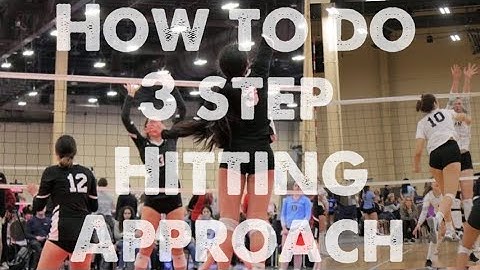 QUICK VOLLEYBALL TUTORIAL: How to do 3 step HITTING APPROACH (Footwork)