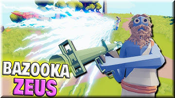 BAZOOKA ZEUS vs Every Faction - TABS Unit Creator Update Mod Gameplay