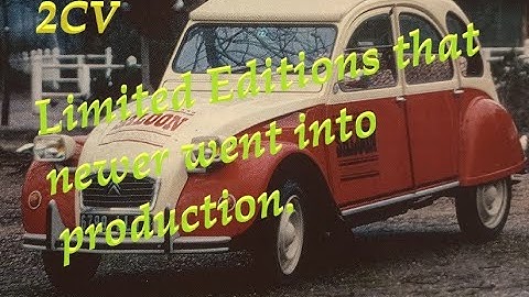 #citroen  2cv limited editions  Part 4 : 2cv special series which never made it to production.