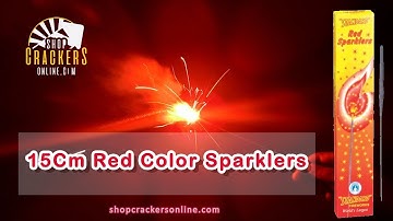 15Cm Red Color Sparklers | Standard Sivakasi Fireworks