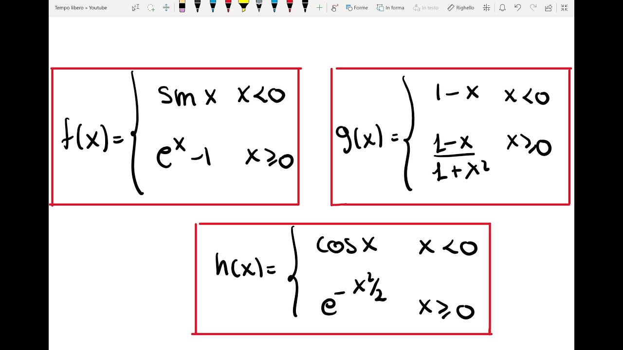 Analisi I - Continuità e derivabilità in 0 - Esercizi svolti