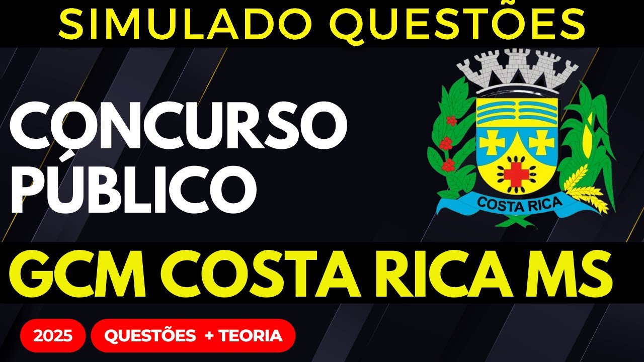 SIMULADO QUESTÕES Aula 03 GCM COSTA RICA MS 2025 Lei 13.022 de 2014  Estatuto Geral Guarda Municipal