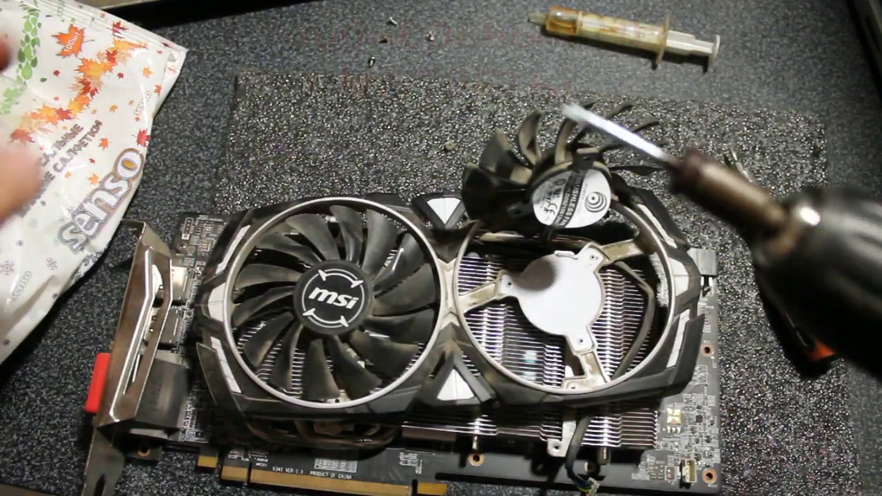 Восстанавливаем вентиляторы MSI Armor RX 480 8gb