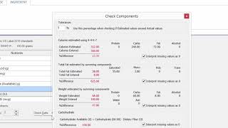 Using the Check Data Feature to Verify Ingredient Accuracy