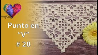 Facil PUNTO en V en Crochet  28