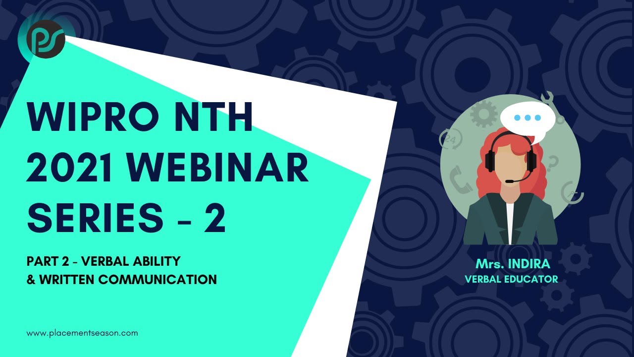 Wipro NLTH 2021 Webinar Series - 2 | Verbal Ability & Written Communication