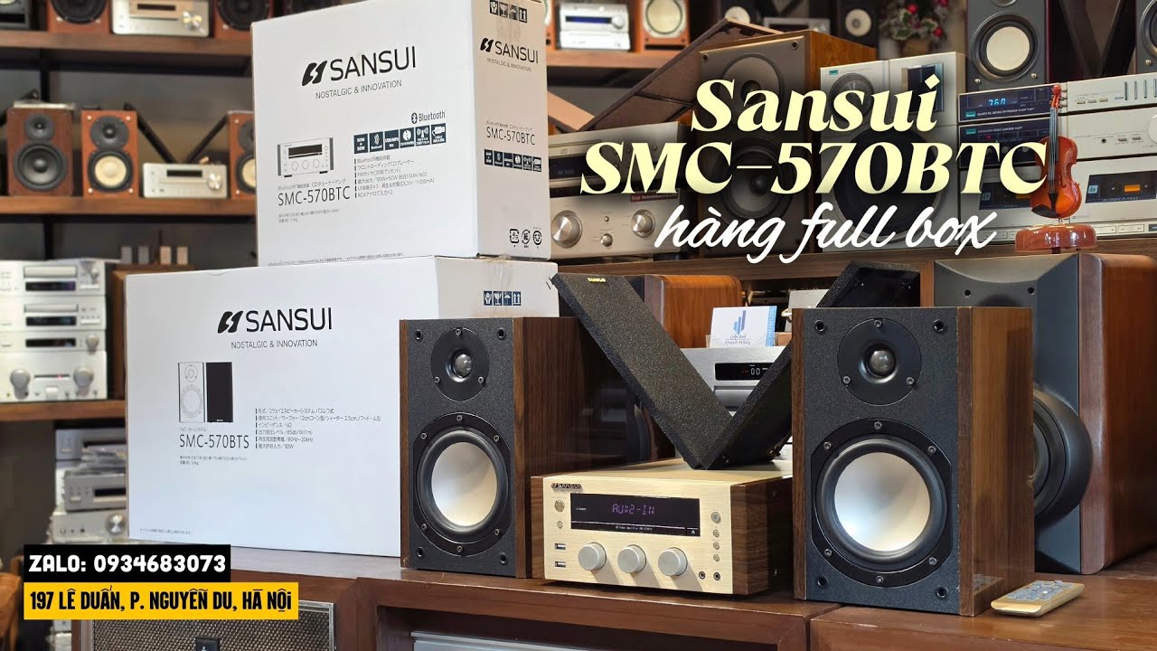 Unboxing the Japanese SANSUI SMC 570BTC Mini System, Aluminum Cone