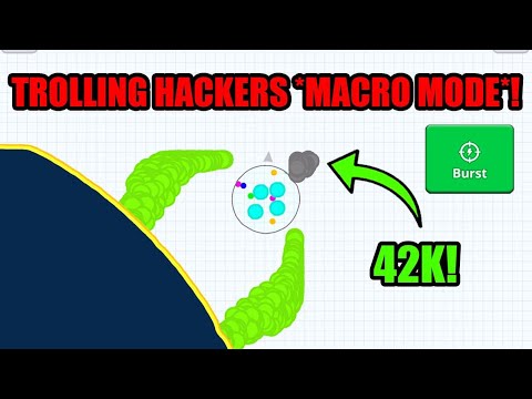 TROLLING MACRO HACKERS MACRO MODE Agario Mobile   VIDEO SKIN REVENGE COMEBACK   Agario