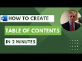 How To Construct A Table Of Contents