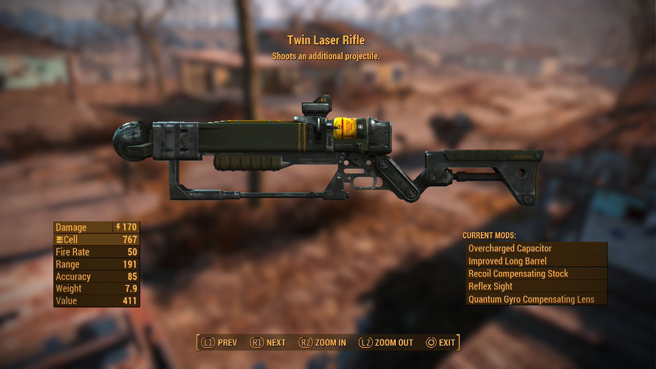 Fallout Legendary Two Shot Laser Rifle Youtube