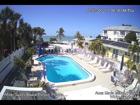 White Sands Beach Resort, Anna Maria Island, Florida - Live Pool Camera