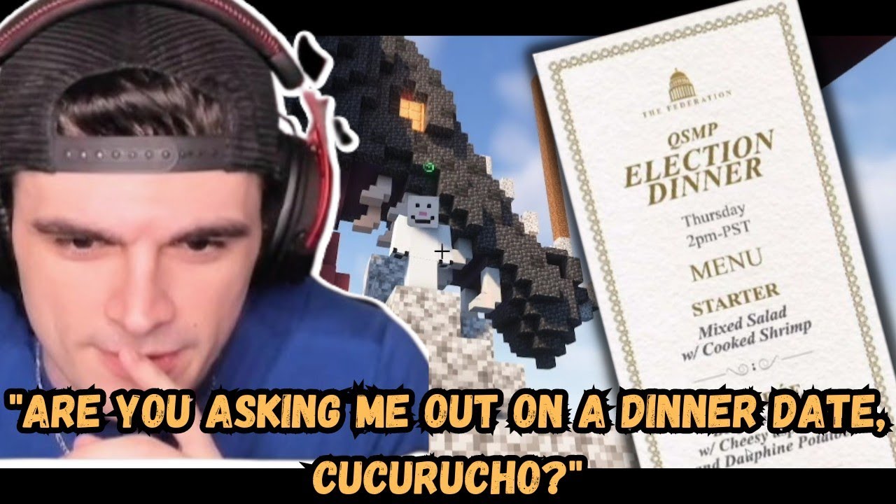 Cucurucho gives a surprise visit to Foolish and invites him to the QSMP election dinner 