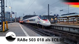[4K] RABe 503 018 "München-Zürich" auf dem EC(E) 96