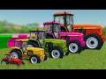 Small to giant tractors vs parkour route  farming simulator 22